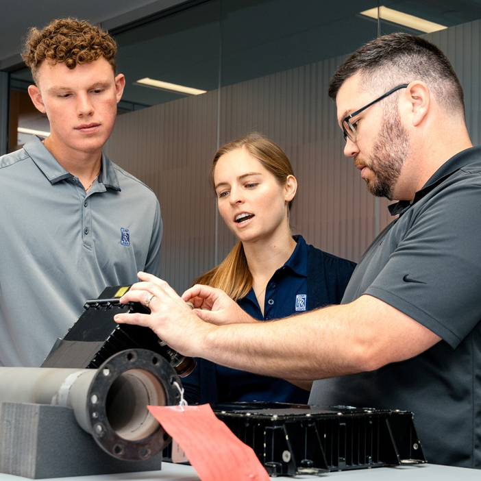 Photo of two person discussing